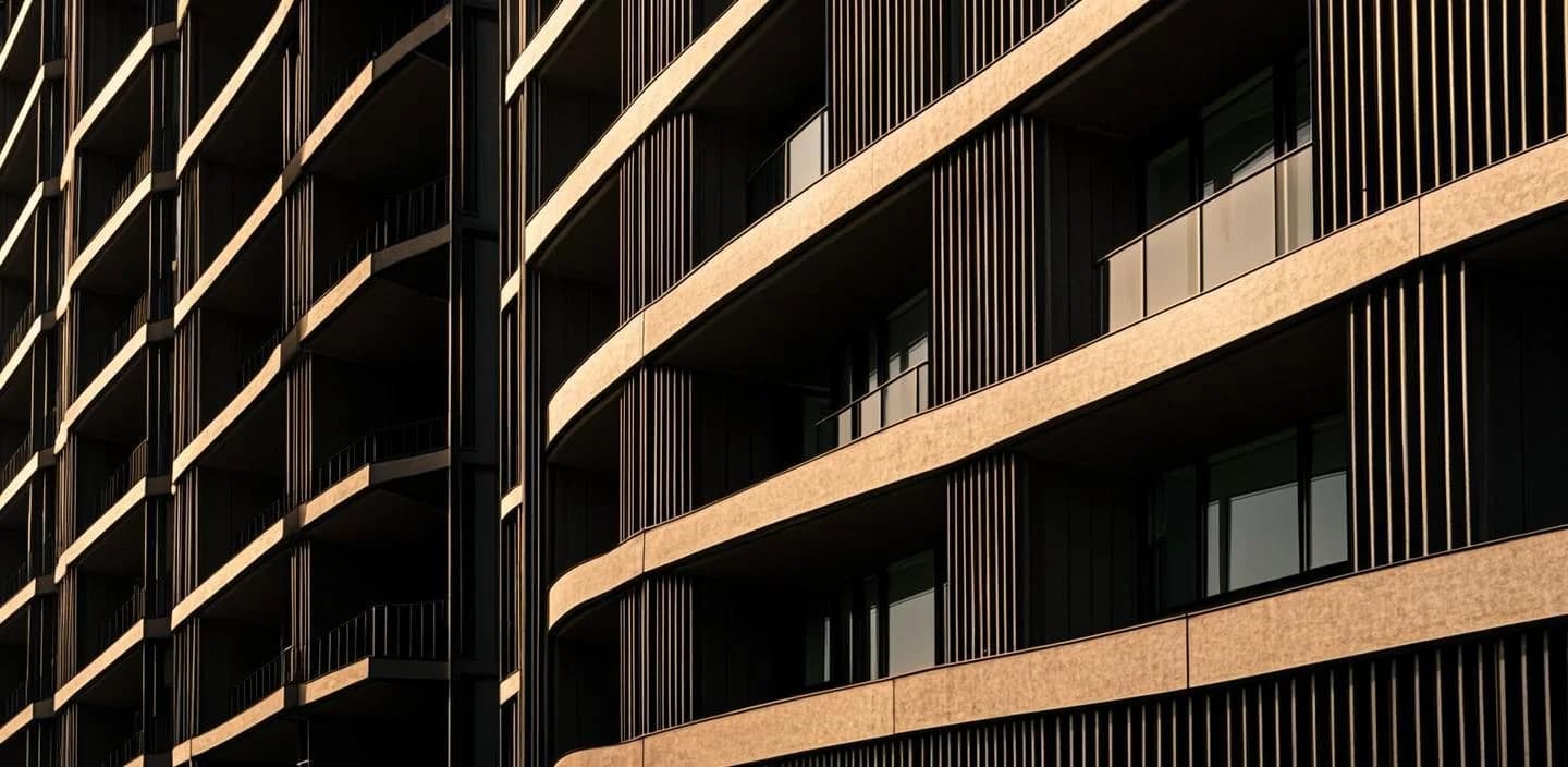 Architectural facade detail — considered positioning begins with how a property is presented